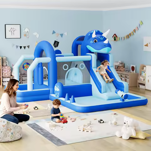 Château gonflable Oxford avec piscine à balles et trampoline
